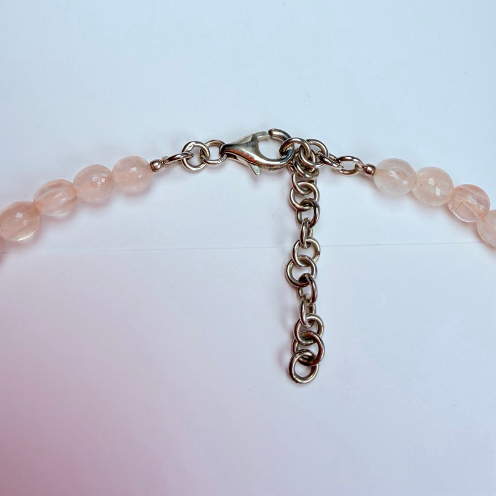 Whitney Kelly Rose Quartz MOP Pearl Mosaic Flower Sterling Silver 925 Necklace - Picture 5 of 12